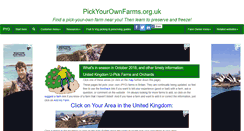Desktop Screenshot of pickyourownfarms.org.uk